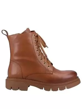 Image of Hush Puppies Rhea Lace Up Ankle Boot - Tan, Brown, Size 5, Women