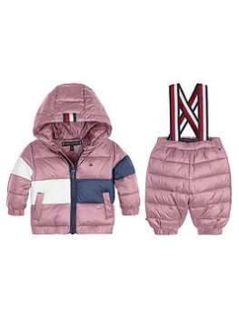Image of Tommy Hilfiger Baby Girls 2 Piece Ski Suit - Pink, Size 18-24 Months