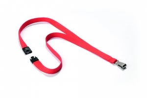 Image of Durable Textile Lanyard With Snap Hook 15mm Coral 8127136