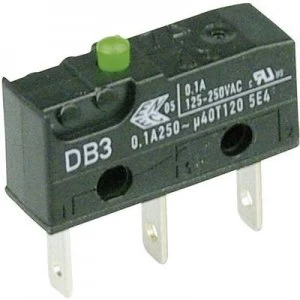 image of Cherry Switches Microswitch DB3C B1AA 250 V AC 0.1 A 1 x OnOn momentary