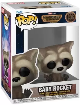 image of Guardians Of The Galaxy Vol. 3 - Baby Rocket vinyl figurine no. 1208 Funko Pop! multicolor