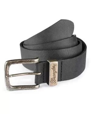 Image of Wrangler Leather Black Metal Loop Belt