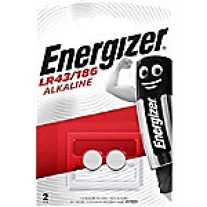 Image of Energizer Button Cell Batteries LR43 1.5V Alkaline 2 Pieces