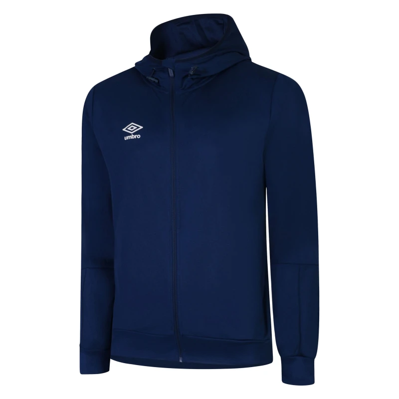 Image of Umbro Umbro Men Total Training Knitted Full Zip Hoodie in Navy Size: Small Navy S Male 5063425506194