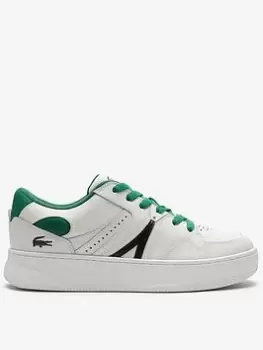 Image of Mens Lacoste L005 Leather Colour-Pop Trainers Size 10 UK White & Green