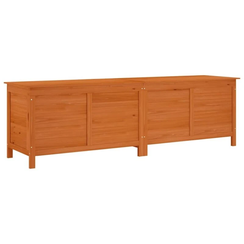 Image of vidaXL Garden Storage Box Brown 198.5x50x56.5cm Solid Wood Fir, Brown 364763