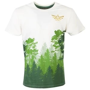 Image of Nintendo - Hyrule Forrest Mens X-Large T-Shirt - Multi-Colour