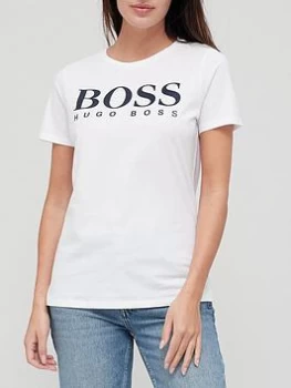 Image of Boss Logo Front Tee - White