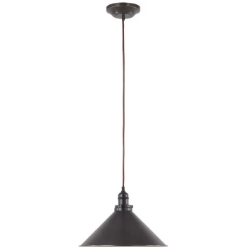 Image of Elstead - Provence - 1 Light Dome Ceiling Pendant Old Bronze, E27