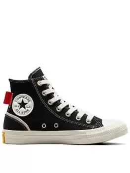 Image of Converse Chuck Taylor All Star Cotton Hi, Black, Size 3, Women