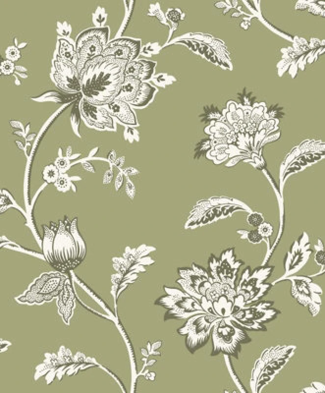 Image of Fine Decor Fine Decor Fd43454 Juliette Floral Wallpaper, Sage