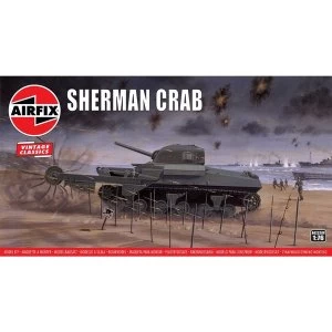 image of Sherman Crab 1:76 Vintage Classic Military Air Fix Model Kit