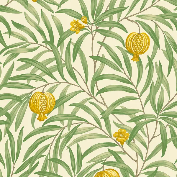 image of Belgravia Decor Pomegranate Yellow Wallpaper