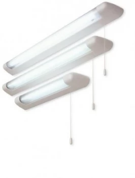 image of 1 Light 13W Switched Over Mirror Fluorescent Strip Light White IP44