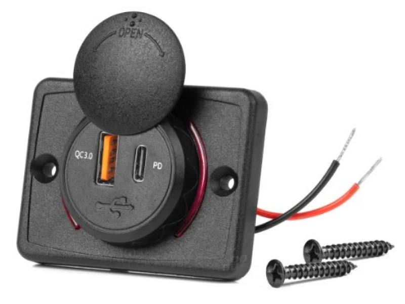 Image of AMiO 04231 Car mobile phone charger with moisture protection, Number of inlets/outlets: 2, Power Delivery Car mobile phone charger (100026)