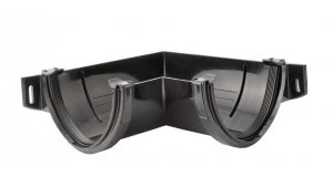 image of Wickes Black High Capacity Gutter 90 Deg Internal Angle