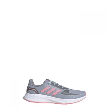 Image of adidas Runfalcon 2.0 Shoes Kids - Halo Silver / Super Pop / Grey