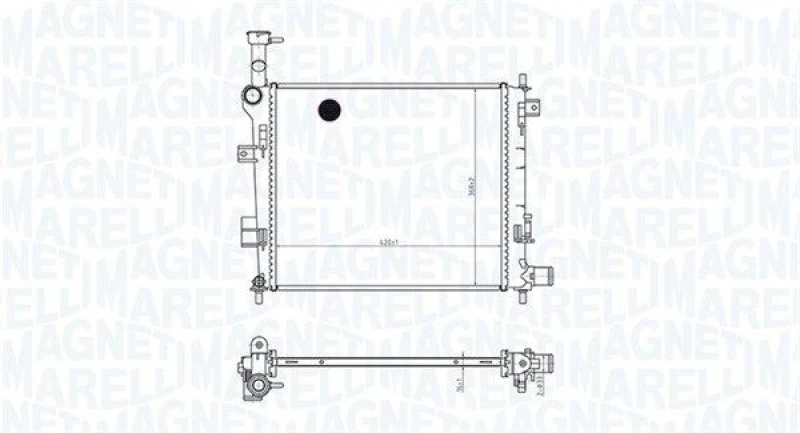 Image of MAGNETI MARELLI Engine radiator MAGNETI MARELLI 350213165400