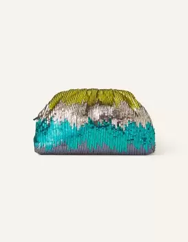 Image of Accessorize Womens Ombre Sequin Clutch Multi, Size: 28x20cm