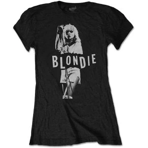 Image of Blondie - Mic. Stand Womens Large T-Shirt - Black