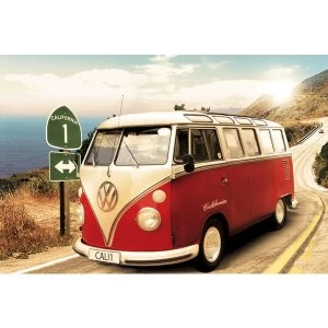 Image of VW Camper Route One Poster