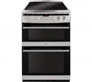 Image of Amica AFC6550SS Double Oven Ceramic Hob Electric Cooker