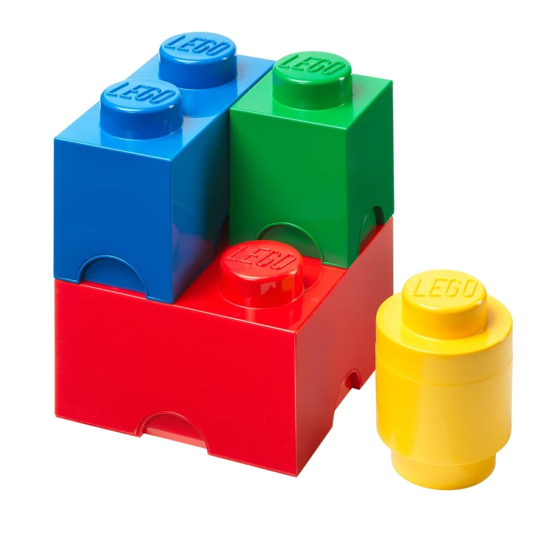 Image of LEGO Set Of 4 Storage Bricks Multi unisex Multi Size
