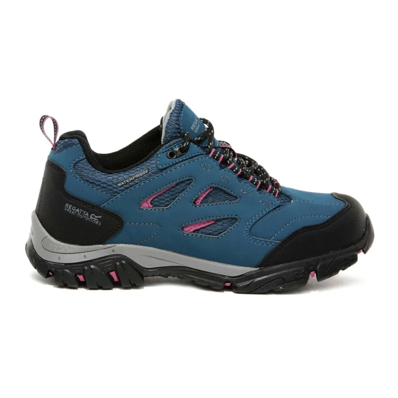 Image of Regatta Womens/Ladies Holcombe IEP Low Waterproof Fabric Walking Shoes UK Size 4 (EU 37) Morrocan/Red Violo RWF572-UN6-4