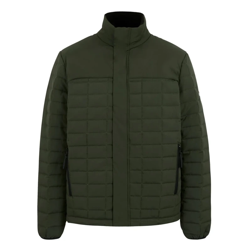 Image of Regatta Regatta Men Haire Hooded Insulating Baffled Jacket in Dark Green Size: Small Dark Green S Male 5063516102779