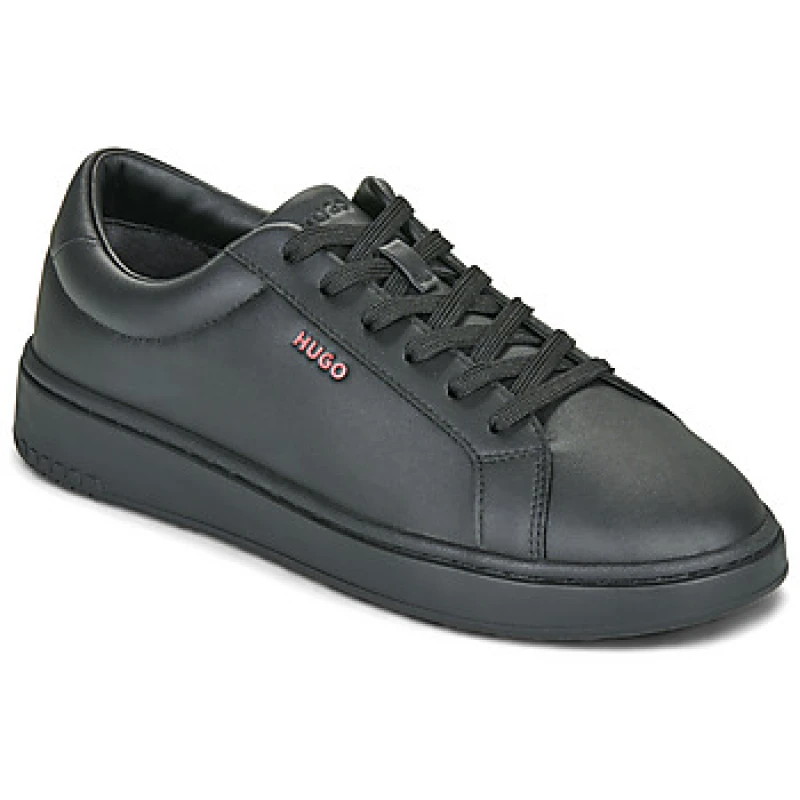 Image of HUGO Neston_tenn_pu mens Shoes (Trainers) in Black