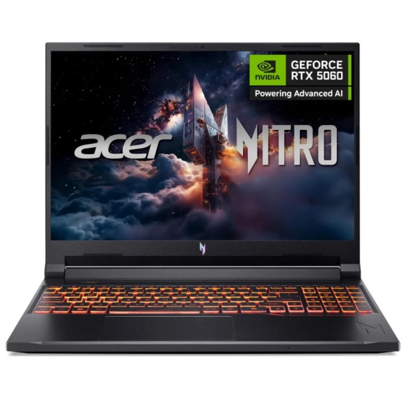 Image of Acer Nitro V16 AI AMD Ryzen 7 260 16GB RAM 1TB SSD GeForce RTX 5060 16" Windows 11 Copilot+ Gaming Laptop NH.QYXEK.006