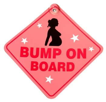 Image of Suction Cup Diamond Window Sign - Pink - Bump On Board- CASTLE PROMOTIONS- DH39