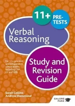 Image of 11+ verbal reasoning Study and revision guide by Andrew Hammond