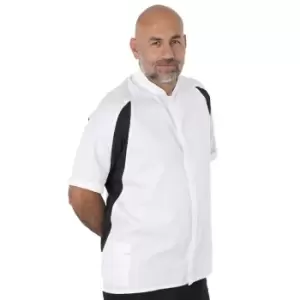 Image of Le Chef Unisex Adult Single-Breasted Chef Jacket (L) (White/Black)