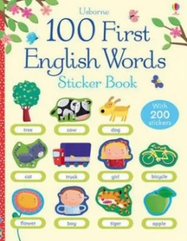 Image of 100 First English Words Sticker Book by Felicity Brooks Book