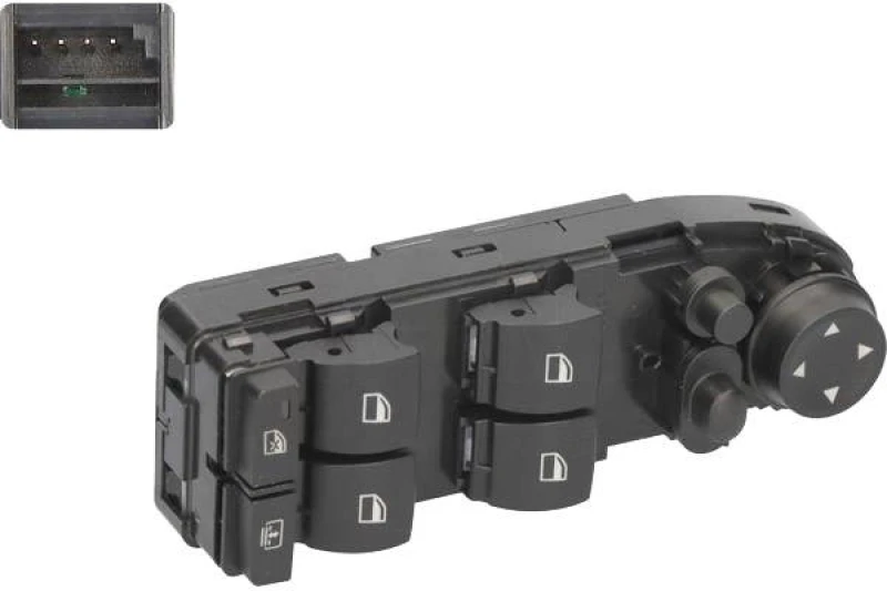 Image of Alfa e-Parts AF00460 Switch, window winder Driver side Plastic Switch,window winder (1761)