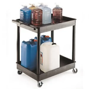 Image of GPC Shelf Trolley Black Lifting Capacity Per Shelf: 85kg 640mm x 960mm x 920mm