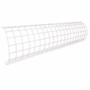 Image of Eterna White Wire Rounded Tubular Heater Guard Protection - 1 Foot