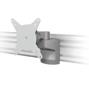 image of Dataflex VIEWLITE monitor arm, for rail systems, silver/white