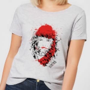 Image of Marvel Knights Elektra Face Of Death Womens T-Shirt - Grey - 3XL