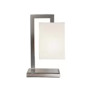 Image of Larissa Buhovo Table Lamp 1x E27 Max 40W Chrome Matt- White Shade