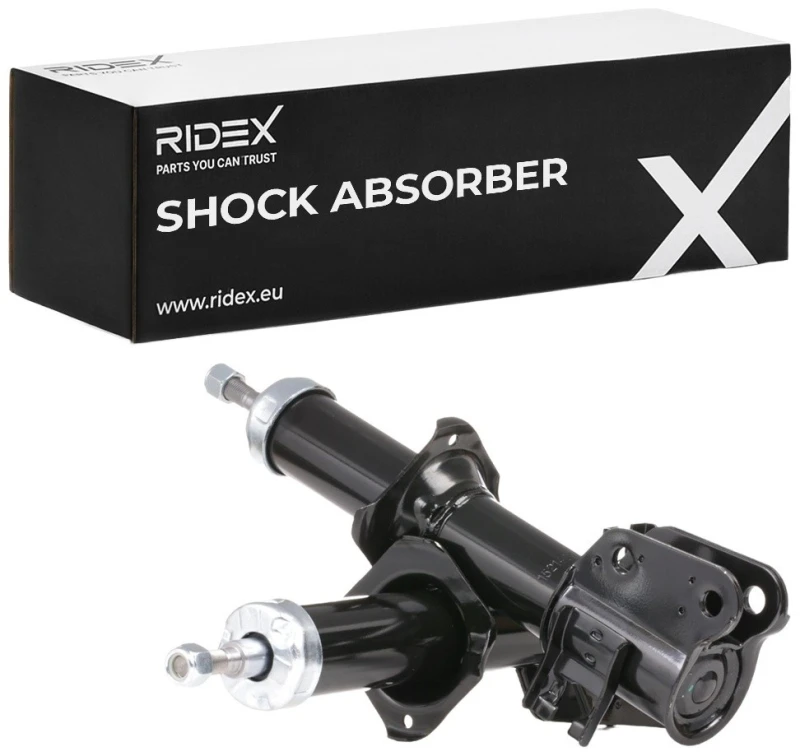 Image of RIDEX 854S2259 Shock absorber Front Axle Left, Oil Pressure, Suspension Strut, Top pin Shock Absorber (854)