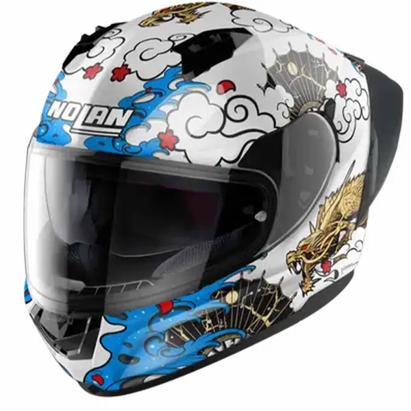 Image of Nolan N60-6 Sport Wyvern 025 Metal White Multicolor Full Face Helmet Size S