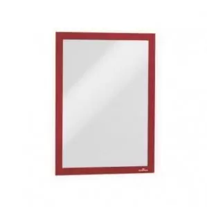 Image of Durable DURAFRAME Self Adhesive A4 Red Pack of 10