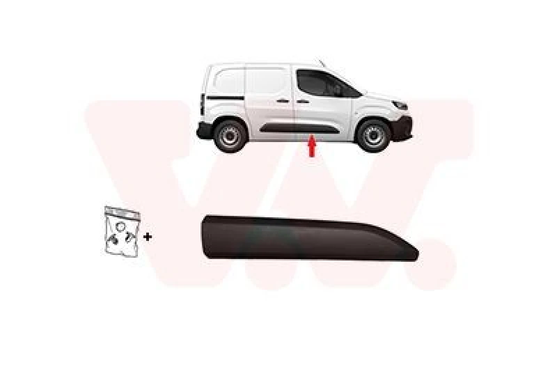 Image of VAN WEZEL Door moulding trim VAN WEZEL 0991424
