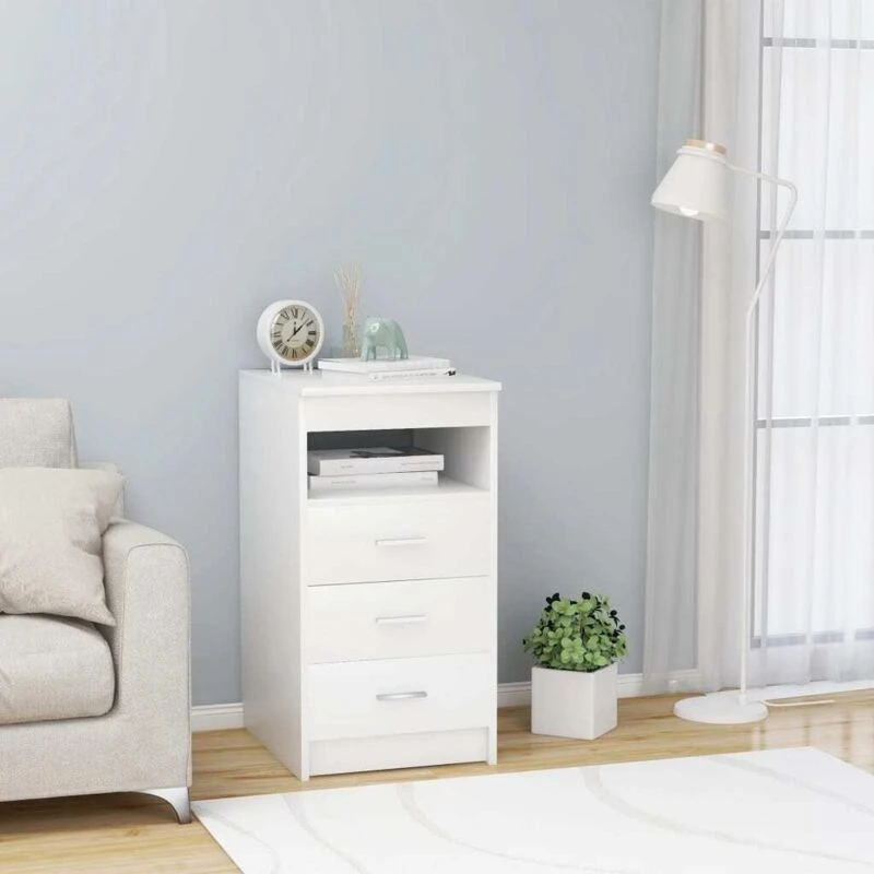 Image of VIDAXL Drawer Cabinet White 40x50x76cm Engineered Wood vidaXL 801805