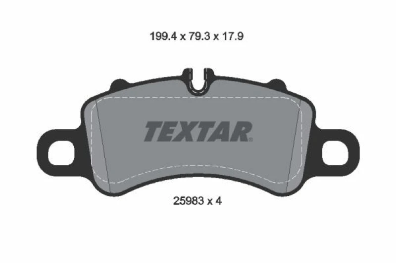 Image of Brake pad set TEXTAR 2598303