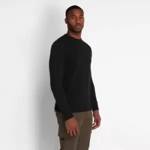 Image of Casuals Shoulder Detail Crew Neck Knit Jumper - Jet Black - XXL