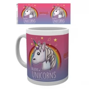 Image of Emoji Believe in Unicorns Mug