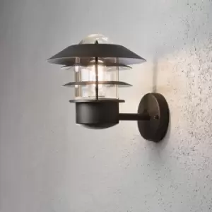 Image of Modena Outdoor Modern Lantern Wall Light Black Paint Ip-44, IP44